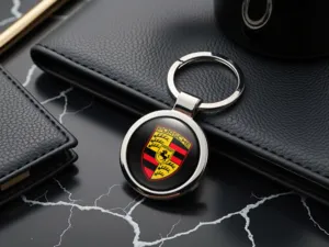 Porsche Porte-clés Personnalisé Logo Premium Unique